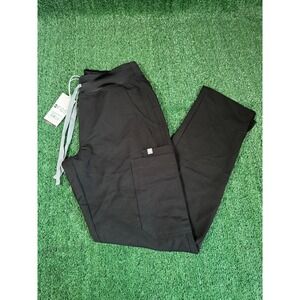 FIGS Womens Black Yola Yoga Waistband Skinny Scrub Pants XS